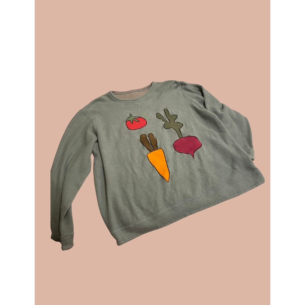 Large/extra Large Upcycled Vegetable Pullover Shi… - image 2